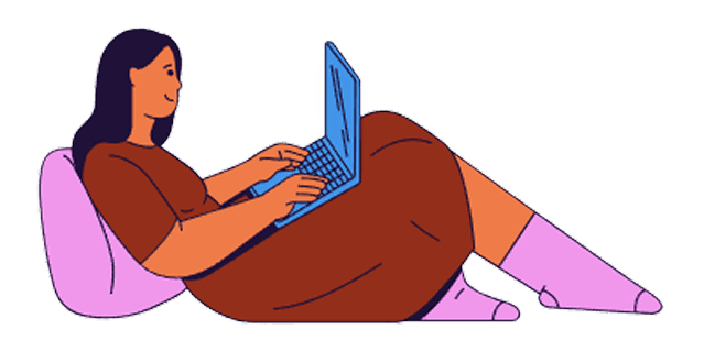 Psicóloga com laptop